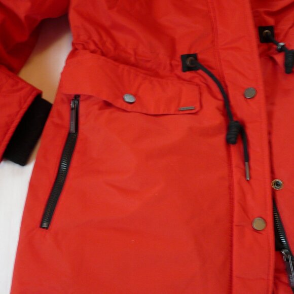 Superdry Ladies Red Winter Parka  Coat 12 - Picture 6 of 16
